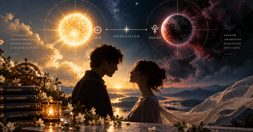 太陽×冥王星オポジションのシナストリー｜強く惹かれる理由と太陽側・冥王星側の心理