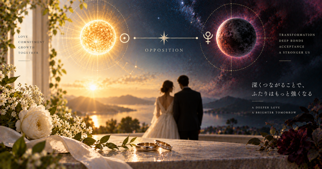 太陽×冥王星オポジションの結婚はどうなる？結婚相手の特徴と幸せな夫婦になるために