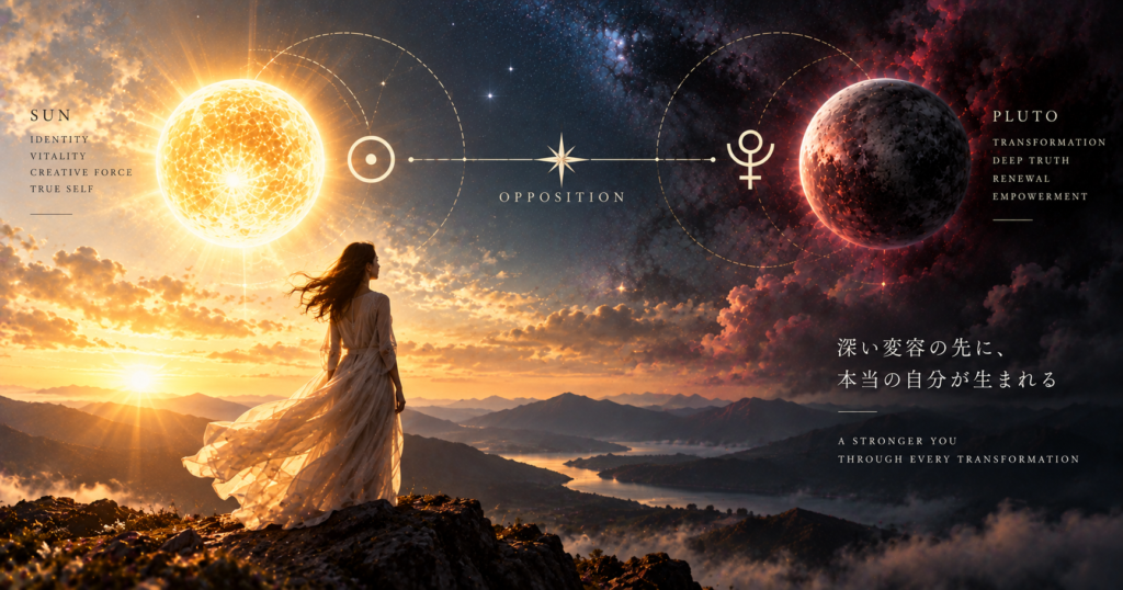 太陽×冥王星オポジションはどんな人生になる？転機を乗り越え自分らしく生きるために