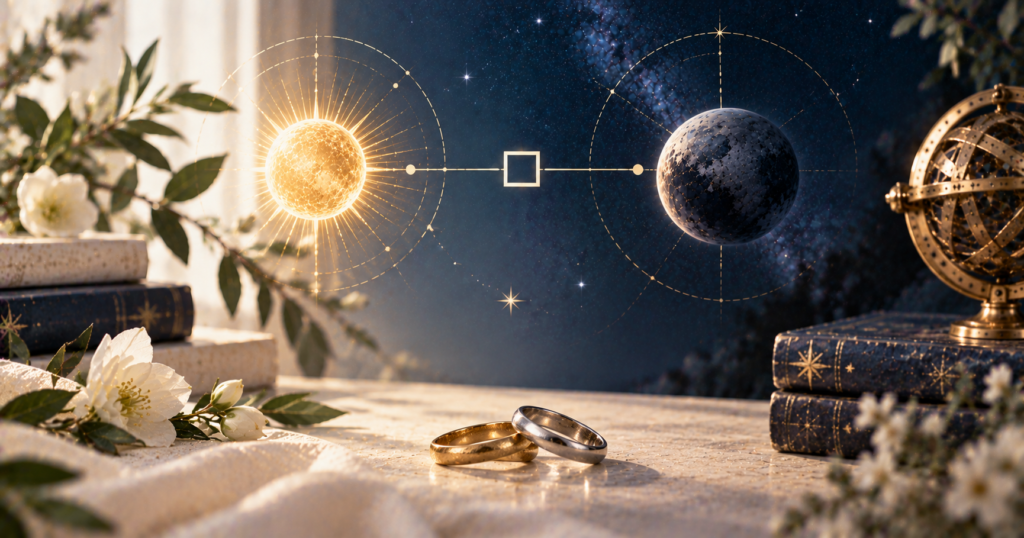 太陽×冥王星スクエアの女性はどんな夫と結婚する？夫の特徴と結婚生活に表れること