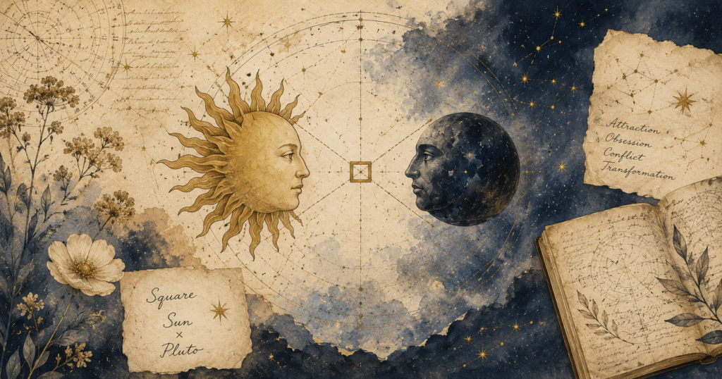 太陽×冥王星スクエアの相性は？強く惹かれるのに噛み合わない二人の関係