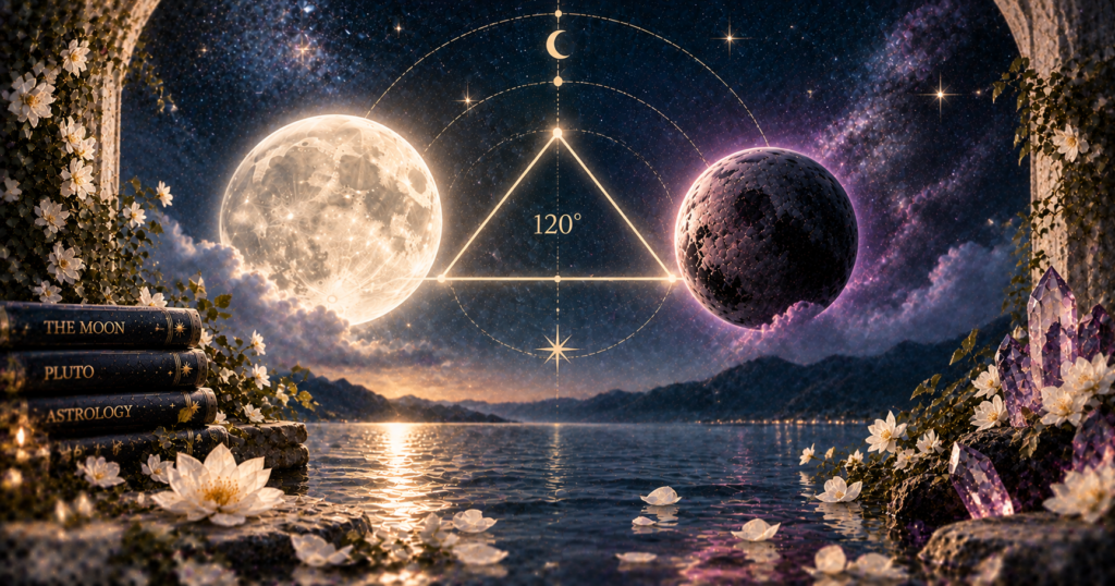 感情に強く、優しく、深い ― 「月 冥王星 120度」が示す心の底力とは？