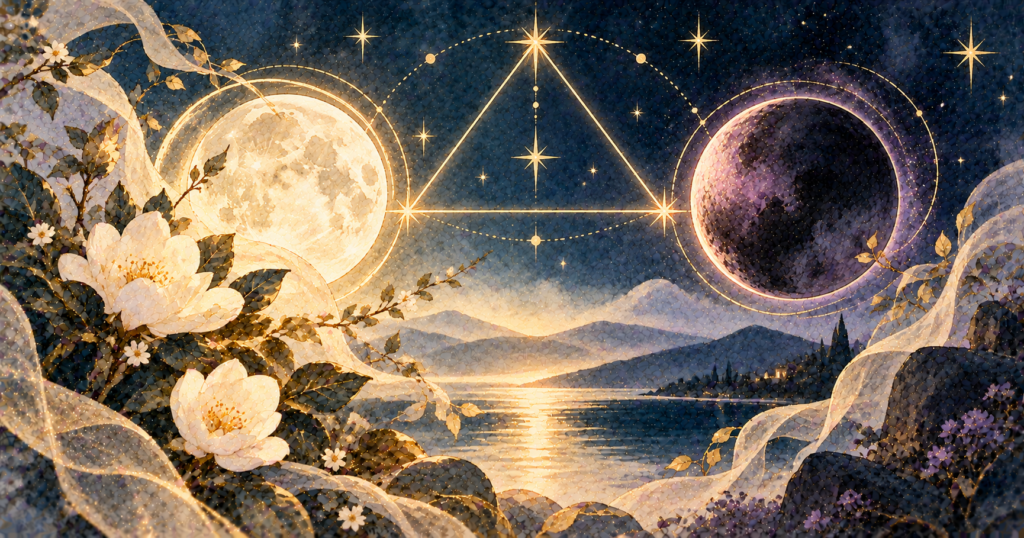 月と冥王星がトラインの女性は"感情と絆"の達人？深層心理と人生傾向を徹底解説