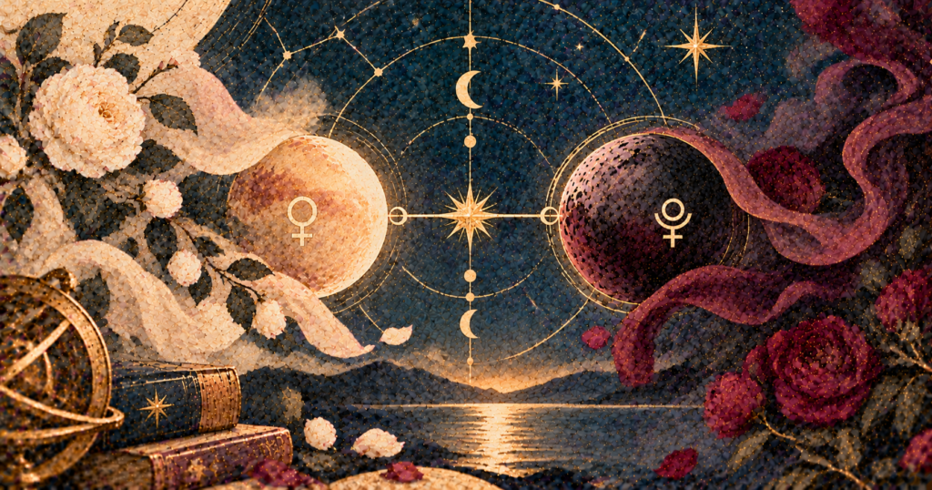 金星×冥王星オポジション相性｜強烈な愛と執着をどう乗り越えるか