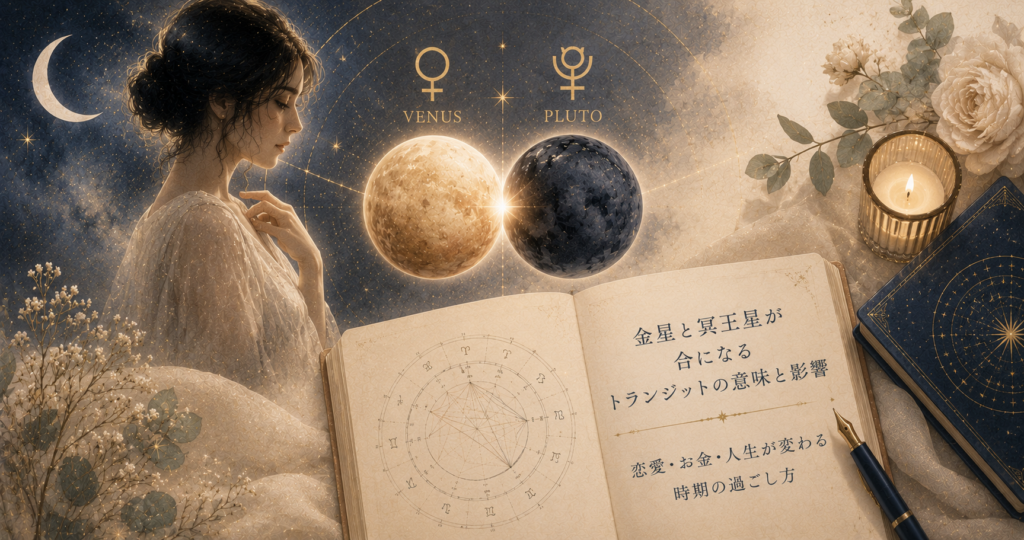 金星と冥王星が合になるトランジットの意味と影響｜恋愛・お金・人生が変わる時期の過ごし方